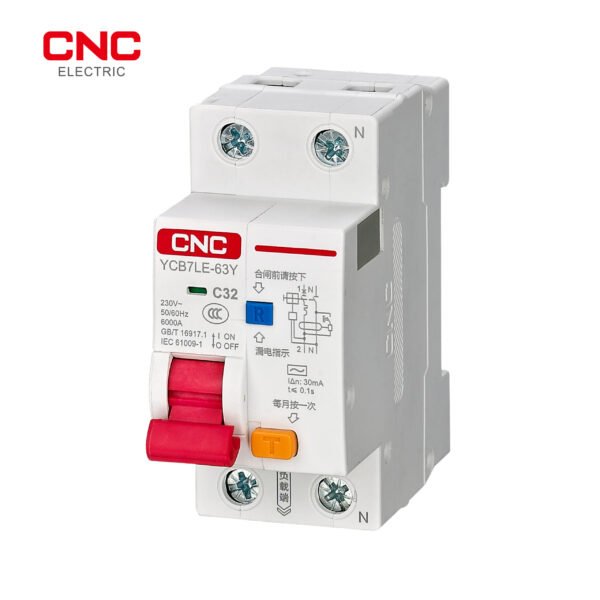 YCB7LE-63Y 1P+N C63 30mA 230V 50Hz