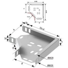 Ardic Cable Trays 90˚Bends H50 Elbow