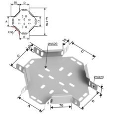 Ardic Cable Trays Four Way Crossing H50